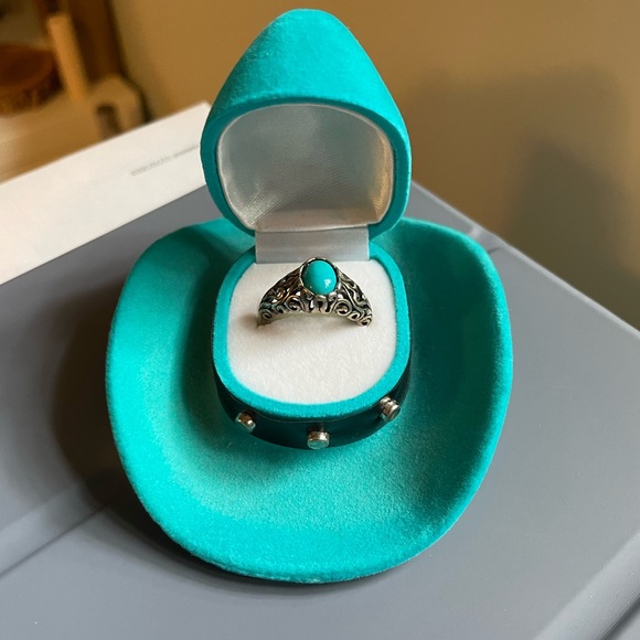 Shube Dakota West Sterling Silver Turquoise Ring - Picture 3 of 6